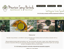 Tablet Screenshot of mountainsongherbals.com